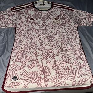 Adidas Red and White Mexico jersey size XL Slim fit